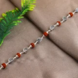 Silver Hollow Beads RUdraksha Bracelet