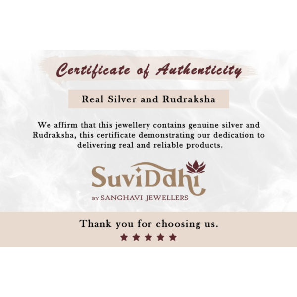 Suviddhi Certificate of Authenticity