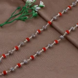 Silver OM Namah Shivay Rudraksha Mala