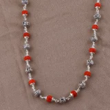 Silver OM Namah Shivay Rudraksha Mala