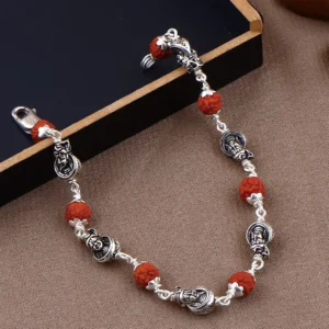 Silver Shivji Rudraksha Bracelet